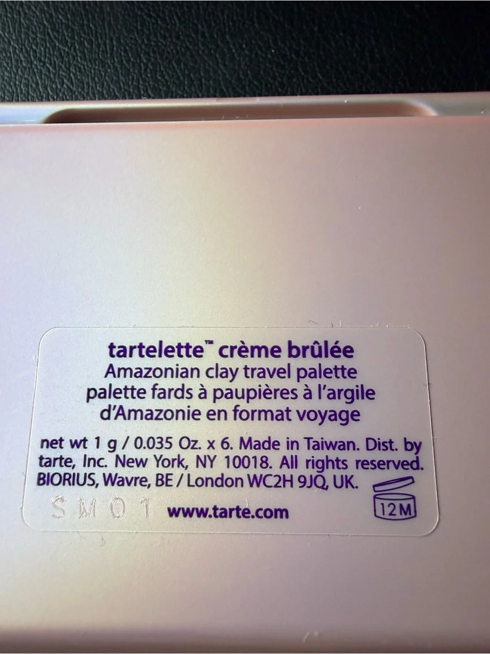 tarte Neutral Mini Eyeshadow Palette — Gold, Bronze & Brown Shades. Crème Brûlée